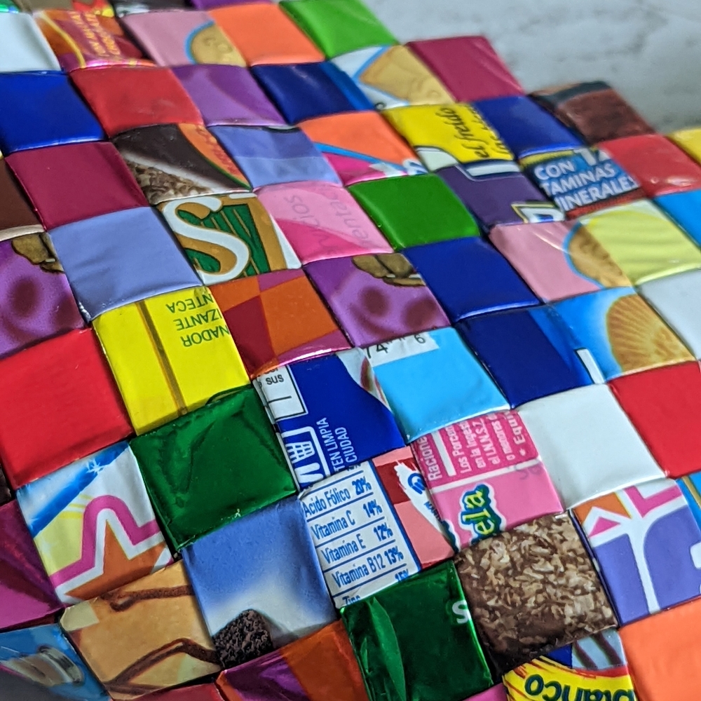 Vintage Handmade Candy Wrapper Purse - image 7